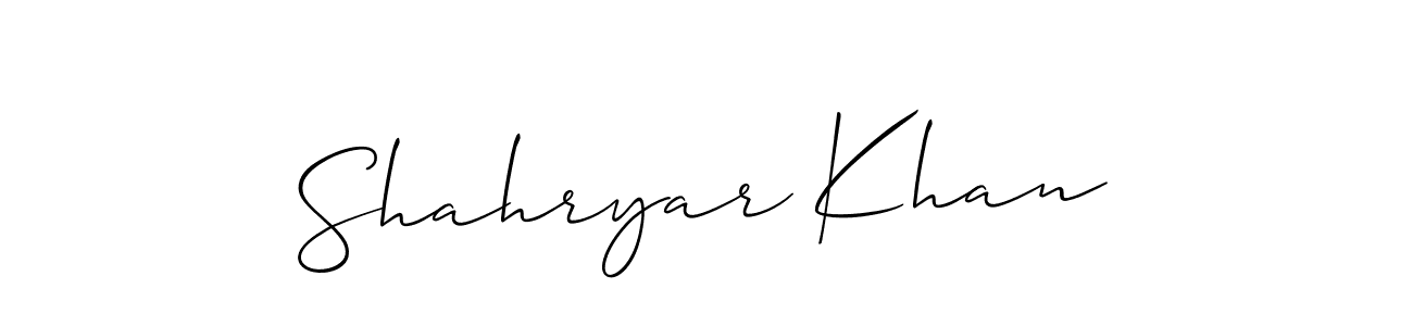 Also we have Shahryar Khan name is the best signature style. Create professional handwritten signature collection using Allison_Script autograph style. Shahryar Khan signature style 2 images and pictures png