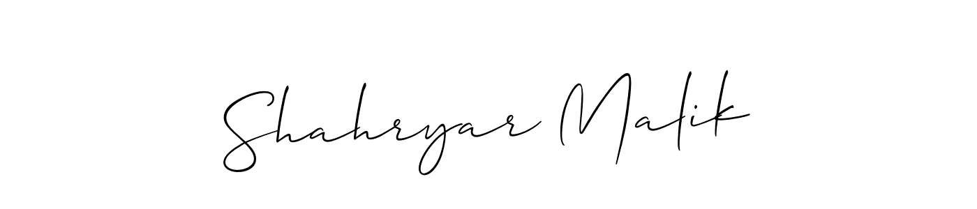 Also we have Shahryar Malik name is the best signature style. Create professional handwritten signature collection using Allison_Script autograph style. Shahryar Malik signature style 2 images and pictures png