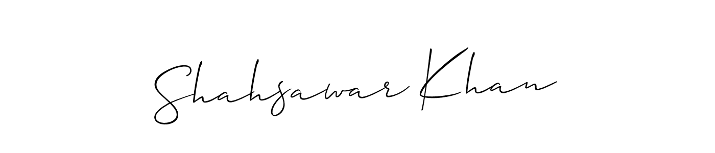 if you are searching for the best signature style for your name Shahsawar Khan. so please give up your signature search. here we have designed multiple signature styles  using Allison_Script. Shahsawar Khan signature style 2 images and pictures png