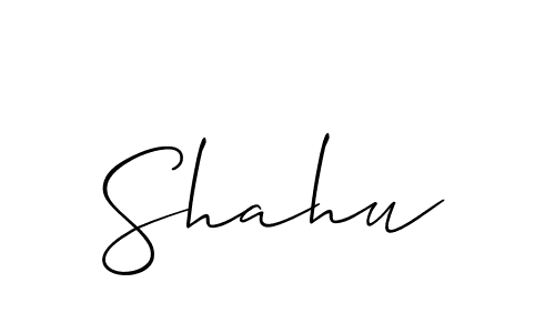 How to make Shahu signature? Allison_Script is a professional autograph style. Create handwritten signature for Shahu name. Shahu signature style 2 images and pictures png