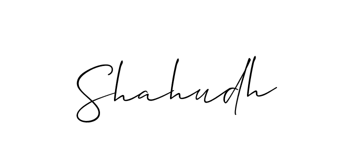 Allison_Script is a professional signature style that is perfect for those who want to add a touch of class to their signature. It is also a great choice for those who want to make their signature more unique. Get Shahudh name to fancy signature for free. Shahudh signature style 2 images and pictures png