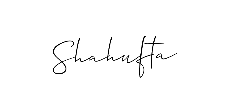 How to make Shahufta name signature. Use Allison_Script style for creating short signs online. This is the latest handwritten sign. Shahufta signature style 2 images and pictures png
