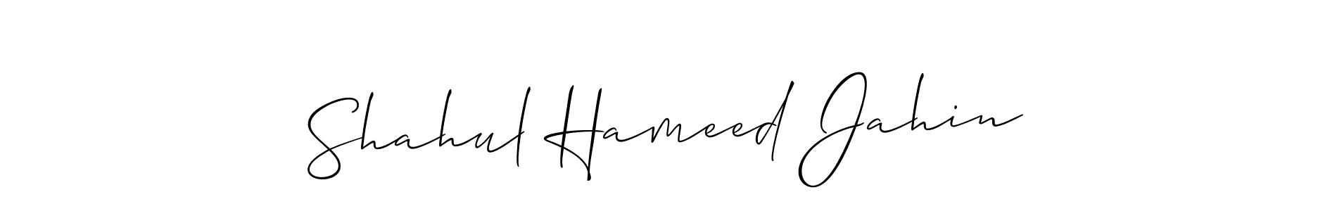 It looks lik you need a new signature style for name Shahul Hameed Jahin. Design unique handwritten (Allison_Script) signature with our free signature maker in just a few clicks. Shahul Hameed Jahin signature style 2 images and pictures png