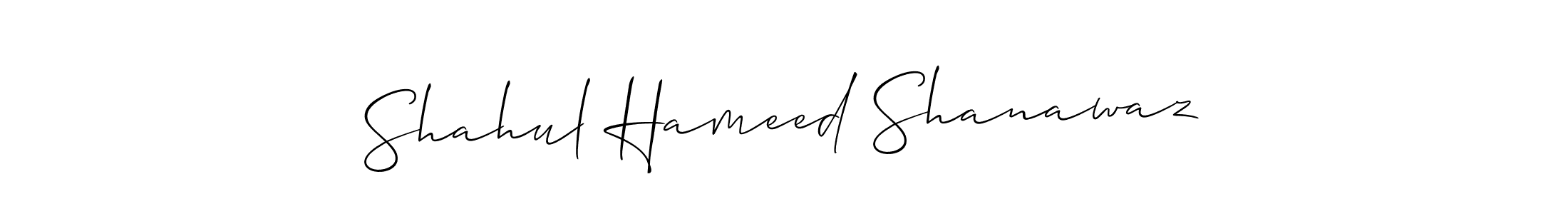 Similarly Allison_Script is the best handwritten signature design. Signature creator online .You can use it as an online autograph creator for name Shahul Hameed Shanawaz. Shahul Hameed Shanawaz signature style 2 images and pictures png