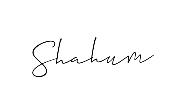 It looks lik you need a new signature style for name Shahum. Design unique handwritten (Allison_Script) signature with our free signature maker in just a few clicks. Shahum signature style 2 images and pictures png