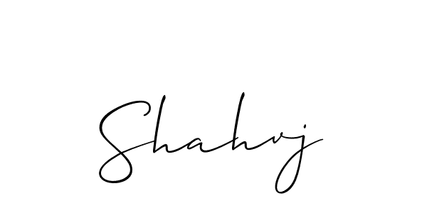 Design your own signature with our free online signature maker. With this signature software, you can create a handwritten (Allison_Script) signature for name Shahvj. Shahvj signature style 2 images and pictures png