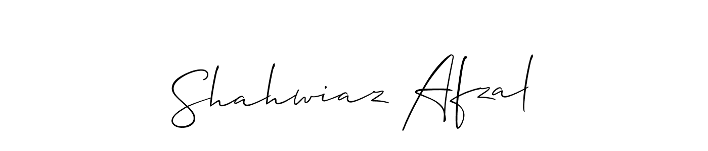 Make a short Shahwiaz Afzal signature style. Manage your documents anywhere anytime using Allison_Script. Create and add eSignatures, submit forms, share and send files easily. Shahwiaz Afzal signature style 2 images and pictures png