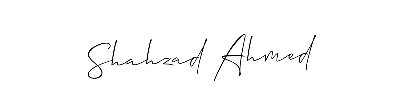 Use a signature maker to create a handwritten signature online. With this signature software, you can design (Allison_Script) your own signature for name Shahzad Ahmed. Shahzad Ahmed signature style 2 images and pictures png