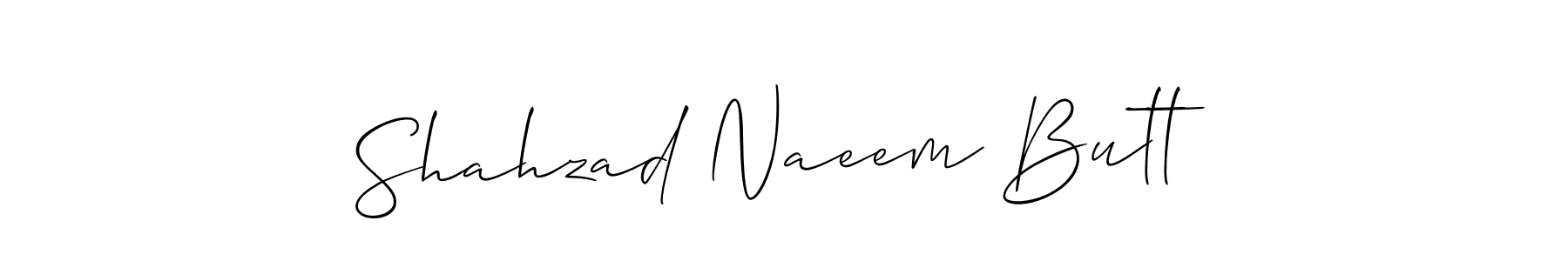 Use a signature maker to create a handwritten signature online. With this signature software, you can design (Allison_Script) your own signature for name Shahzad Naeem Butt. Shahzad Naeem Butt signature style 2 images and pictures png