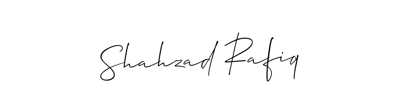 It looks lik you need a new signature style for name Shahzad Rafiq. Design unique handwritten (Allison_Script) signature with our free signature maker in just a few clicks. Shahzad Rafiq signature style 2 images and pictures png