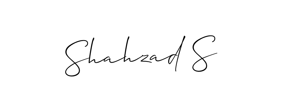 Also You can easily find your signature by using the search form. We will create Shahzad S name handwritten signature images for you free of cost using Allison_Script sign style. Shahzad S signature style 2 images and pictures png