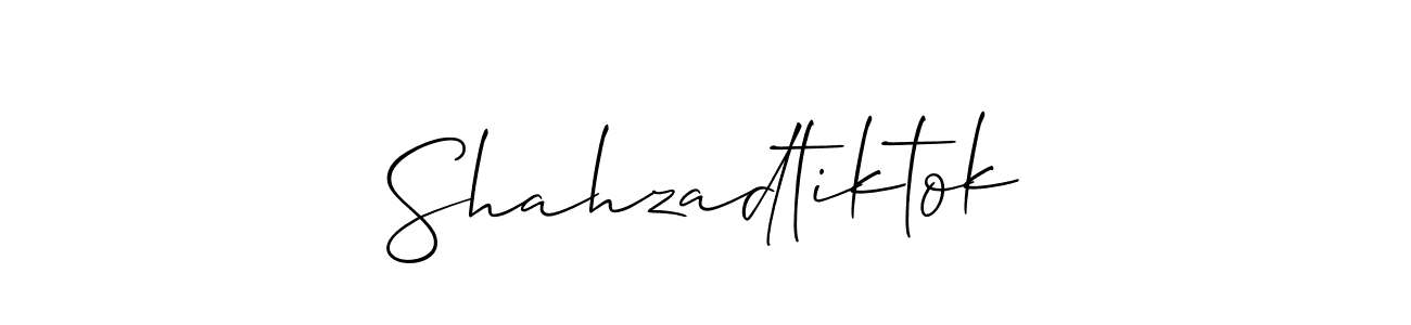 Create a beautiful signature design for name Shahzadtiktok. With this signature (Allison_Script) fonts, you can make a handwritten signature for free. Shahzadtiktok signature style 2 images and pictures png