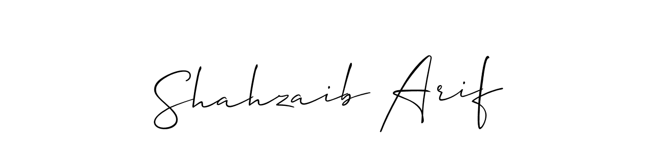 How to make Shahzaib Arif signature? Allison_Script is a professional autograph style. Create handwritten signature for Shahzaib Arif name. Shahzaib Arif signature style 2 images and pictures png