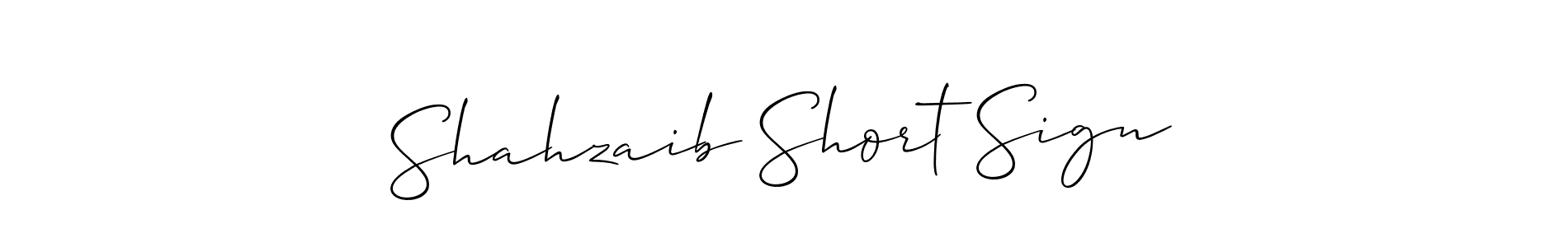 Create a beautiful signature design for name Shahzaib Short Sign. With this signature (Allison_Script) fonts, you can make a handwritten signature for free. Shahzaib Short Sign signature style 2 images and pictures png