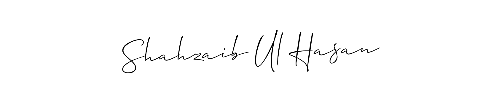 Also You can easily find your signature by using the search form. We will create Shahzaib Ul Hasan name handwritten signature images for you free of cost using Allison_Script sign style. Shahzaib Ul Hasan signature style 2 images and pictures png