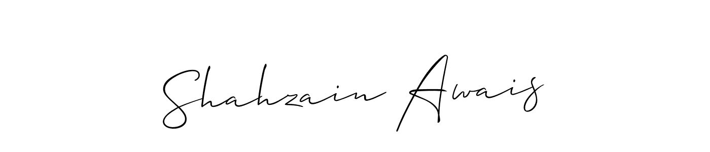 Allison_Script is a professional signature style that is perfect for those who want to add a touch of class to their signature. It is also a great choice for those who want to make their signature more unique. Get Shahzain Awais name to fancy signature for free. Shahzain Awais signature style 2 images and pictures png