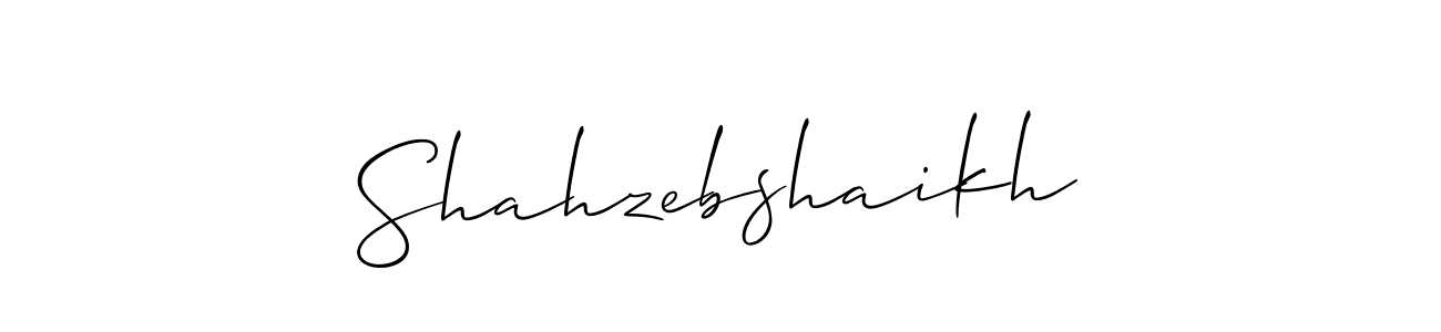 Make a short Shahzebshaikh signature style. Manage your documents anywhere anytime using Allison_Script. Create and add eSignatures, submit forms, share and send files easily. Shahzebshaikh signature style 2 images and pictures png