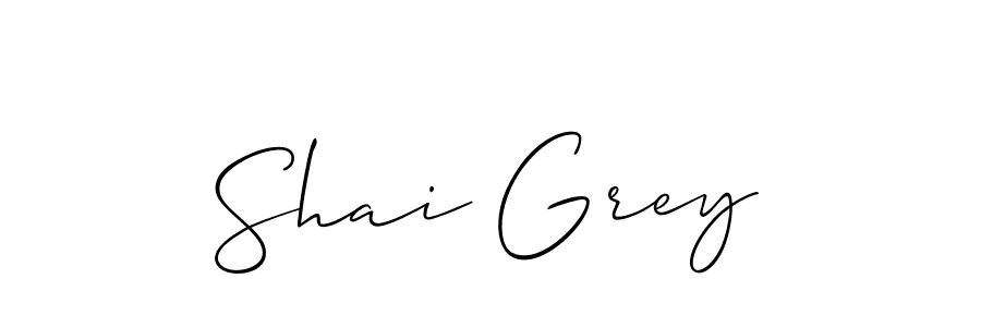 Design your own signature with our free online signature maker. With this signature software, you can create a handwritten (Allison_Script) signature for name Shai Grey. Shai Grey signature style 2 images and pictures png