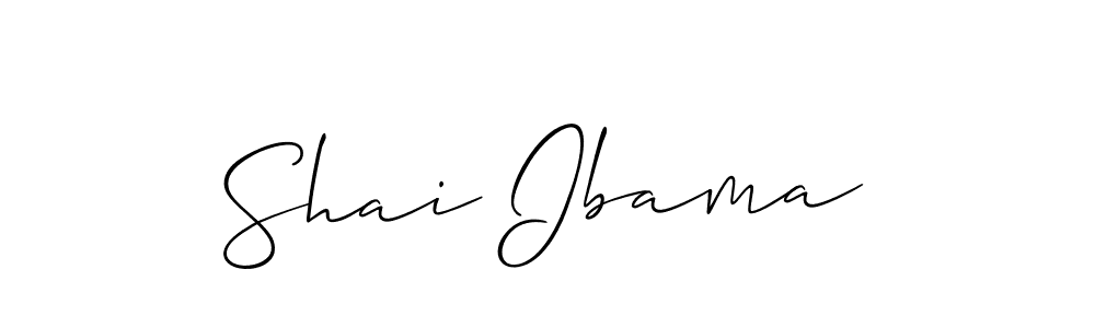Create a beautiful signature design for name Shai Ibama. With this signature (Allison_Script) fonts, you can make a handwritten signature for free. Shai Ibama signature style 2 images and pictures png