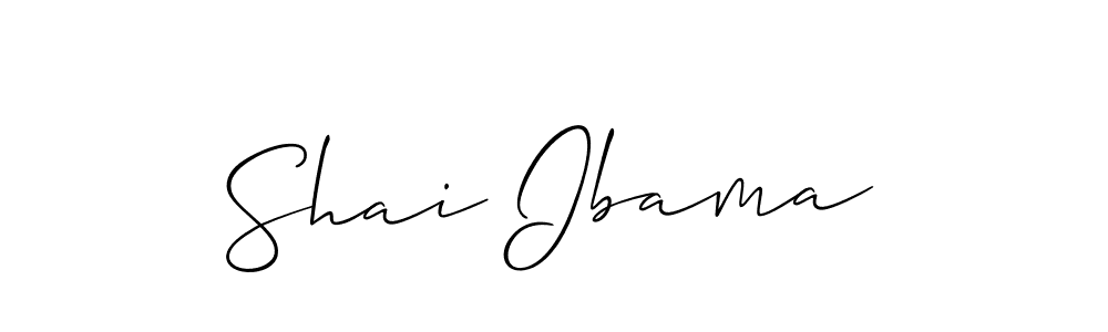 How to make Shai Ibama name signature. Use Allison_Script style for creating short signs online. This is the latest handwritten sign. Shai Ibama signature style 2 images and pictures png