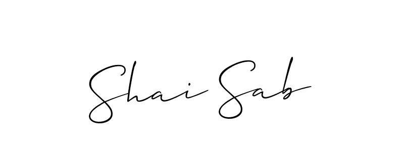 Also You can easily find your signature by using the search form. We will create Shai Sab name handwritten signature images for you free of cost using Allison_Script sign style. Shai Sab signature style 2 images and pictures png