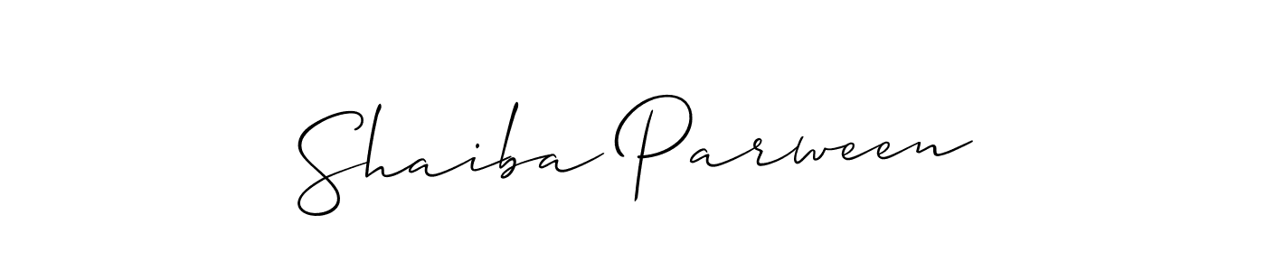 Also we have Shaiba Parween name is the best signature style. Create professional handwritten signature collection using Allison_Script autograph style. Shaiba Parween signature style 2 images and pictures png