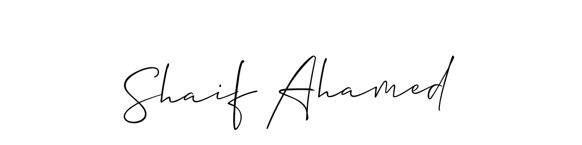 Similarly Allison_Script is the best handwritten signature design. Signature creator online .You can use it as an online autograph creator for name Shaif Ahamed. Shaif Ahamed signature style 2 images and pictures png