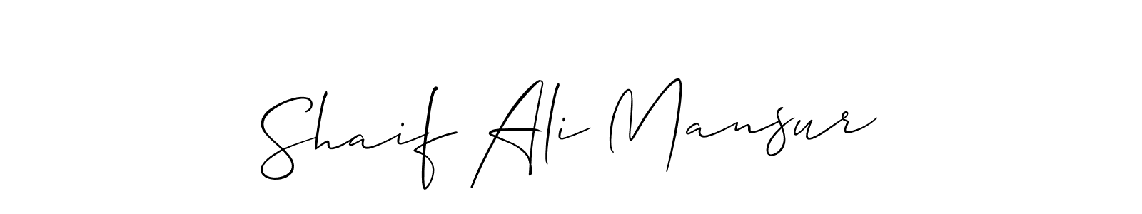 Similarly Allison_Script is the best handwritten signature design. Signature creator online .You can use it as an online autograph creator for name Shaif Ali Mansur. Shaif Ali Mansur signature style 2 images and pictures png