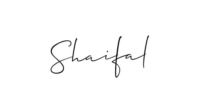 Allison_Script is a professional signature style that is perfect for those who want to add a touch of class to their signature. It is also a great choice for those who want to make their signature more unique. Get Shaifal name to fancy signature for free. Shaifal signature style 2 images and pictures png