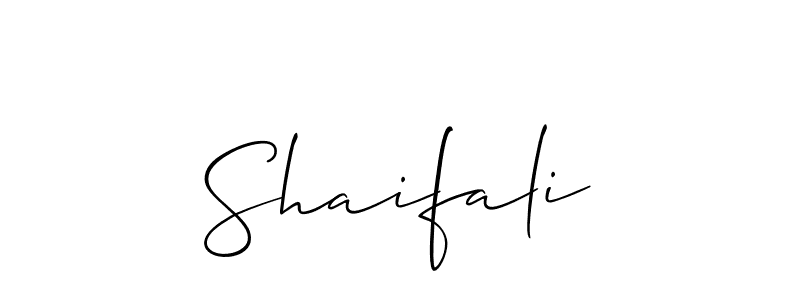 Make a beautiful signature design for name Shaifali. With this signature (Allison_Script) style, you can create a handwritten signature for free. Shaifali signature style 2 images and pictures png