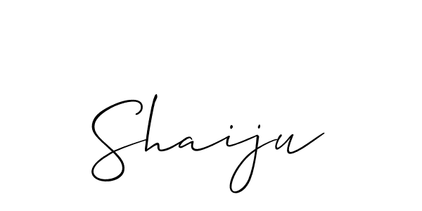 Design your own signature with our free online signature maker. With this signature software, you can create a handwritten (Allison_Script) signature for name Shaiju. Shaiju signature style 2 images and pictures png