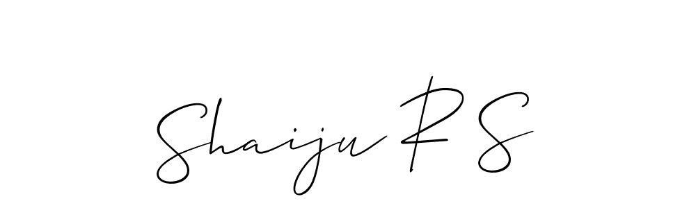 How to make Shaiju R S signature? Allison_Script is a professional autograph style. Create handwritten signature for Shaiju R S name. Shaiju R S signature style 2 images and pictures png