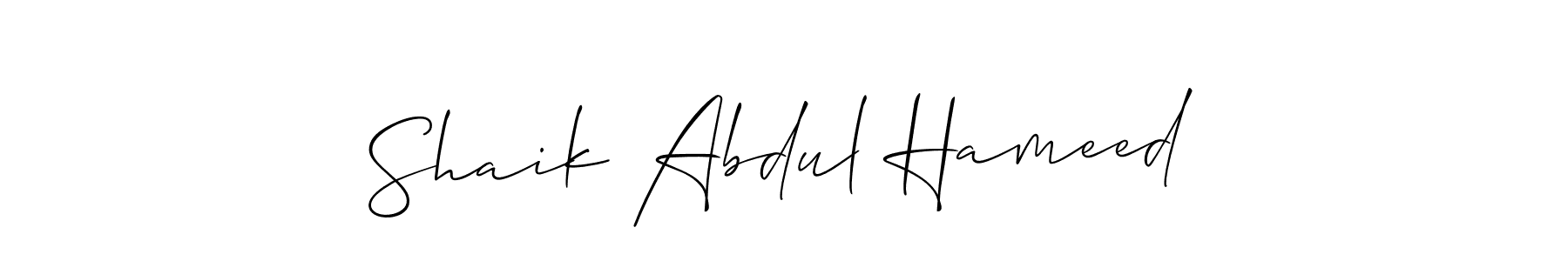Also You can easily find your signature by using the search form. We will create Shaik Abdul Hameed name handwritten signature images for you free of cost using Allison_Script sign style. Shaik Abdul Hameed signature style 2 images and pictures png