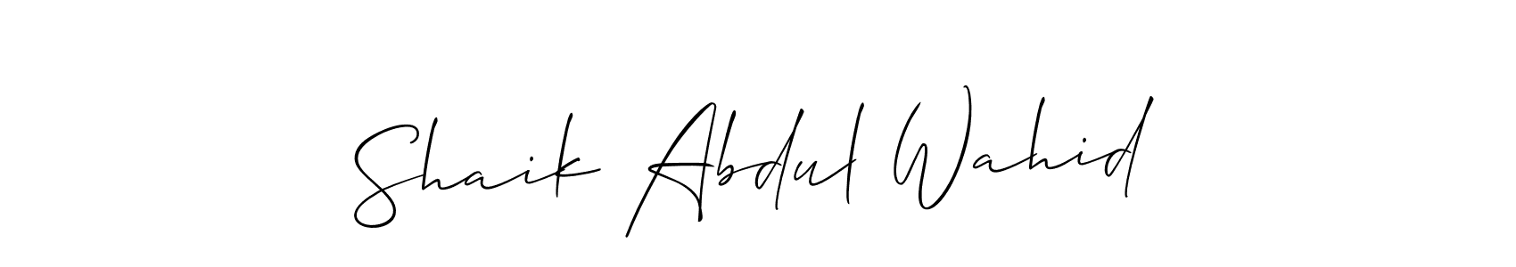 Make a beautiful signature design for name Shaik Abdul Wahid. Use this online signature maker to create a handwritten signature for free. Shaik Abdul Wahid signature style 2 images and pictures png