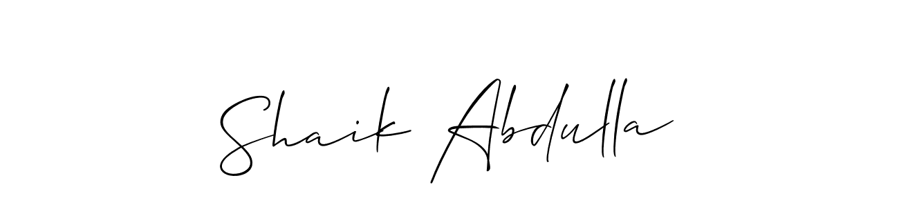 Also You can easily find your signature by using the search form. We will create Shaik Abdulla name handwritten signature images for you free of cost using Allison_Script sign style. Shaik Abdulla signature style 2 images and pictures png