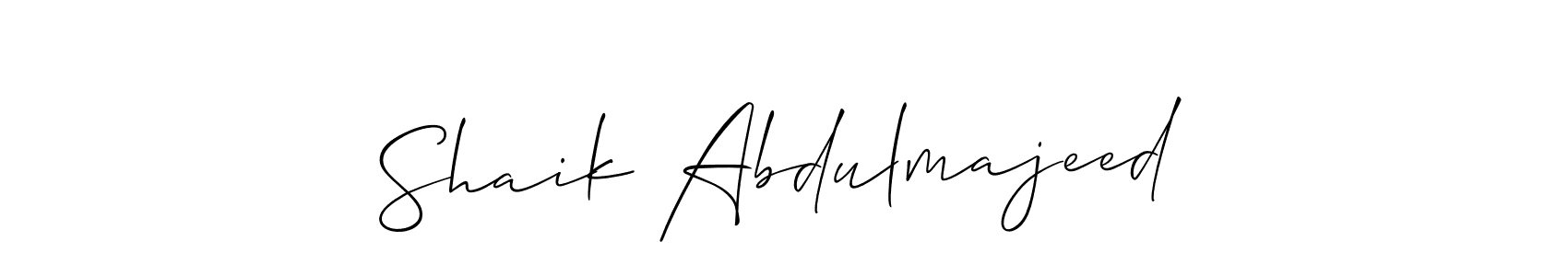 Make a short Shaik Abdulmajeed signature style. Manage your documents anywhere anytime using Allison_Script. Create and add eSignatures, submit forms, share and send files easily. Shaik Abdulmajeed signature style 2 images and pictures png