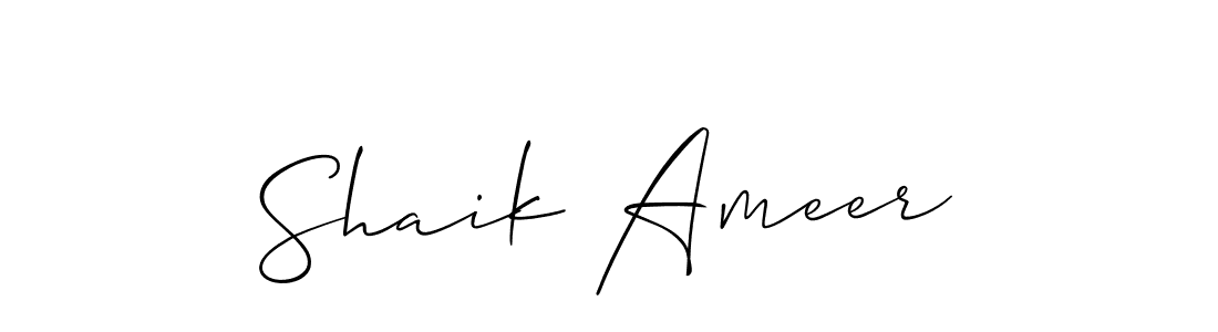 You should practise on your own different ways (Allison_Script) to write your name (Shaik Ameer) in signature. don't let someone else do it for you. Shaik Ameer signature style 2 images and pictures png