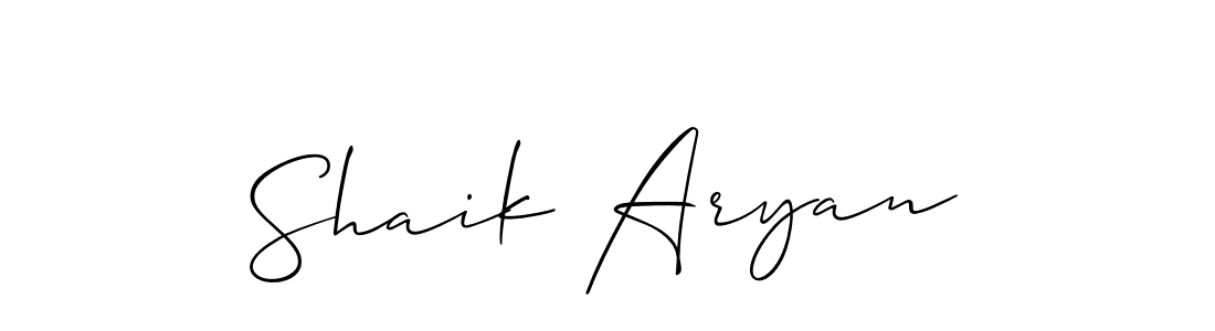 Shaik Aryan stylish signature style. Best Handwritten Sign (Allison_Script) for my name. Handwritten Signature Collection Ideas for my name Shaik Aryan. Shaik Aryan signature style 2 images and pictures png