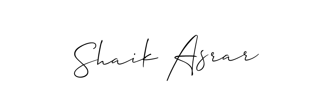 Create a beautiful signature design for name Shaik Asrar. With this signature (Allison_Script) fonts, you can make a handwritten signature for free. Shaik Asrar signature style 2 images and pictures png