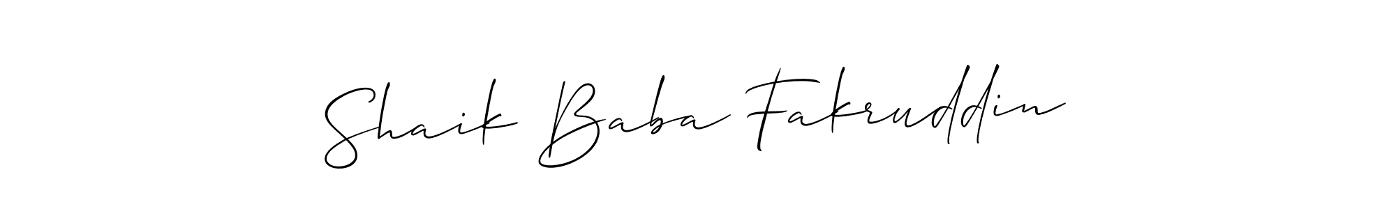 Once you've used our free online signature maker to create your best signature Allison_Script style, it's time to enjoy all of the benefits that Shaik Baba Fakruddin name signing documents. Shaik Baba Fakruddin signature style 2 images and pictures png