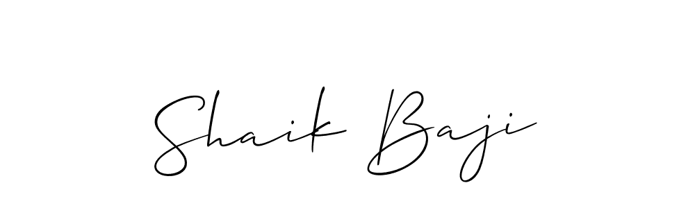 if you are searching for the best signature style for your name Shaik Baji. so please give up your signature search. here we have designed multiple signature styles  using Allison_Script. Shaik Baji signature style 2 images and pictures png