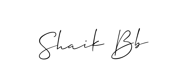 How to make Shaik Bb name signature. Use Allison_Script style for creating short signs online. This is the latest handwritten sign. Shaik Bb signature style 2 images and pictures png