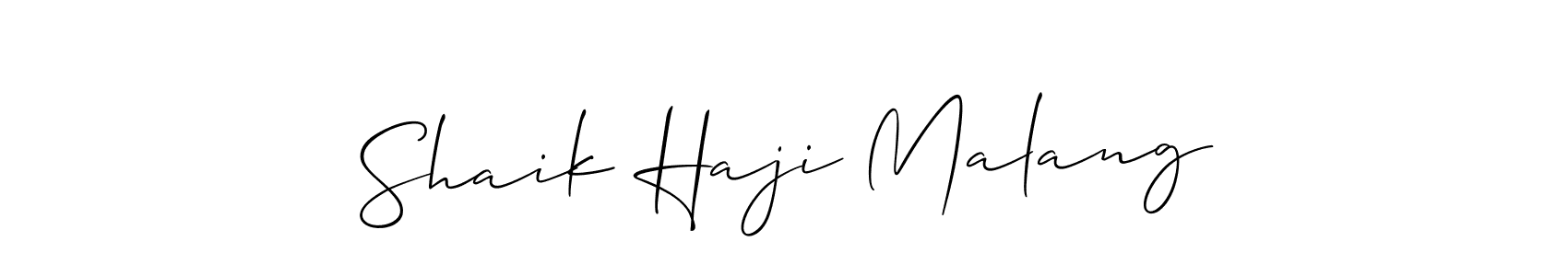 Make a beautiful signature design for name Shaik Haji Malang. Use this online signature maker to create a handwritten signature for free. Shaik Haji Malang signature style 2 images and pictures png
