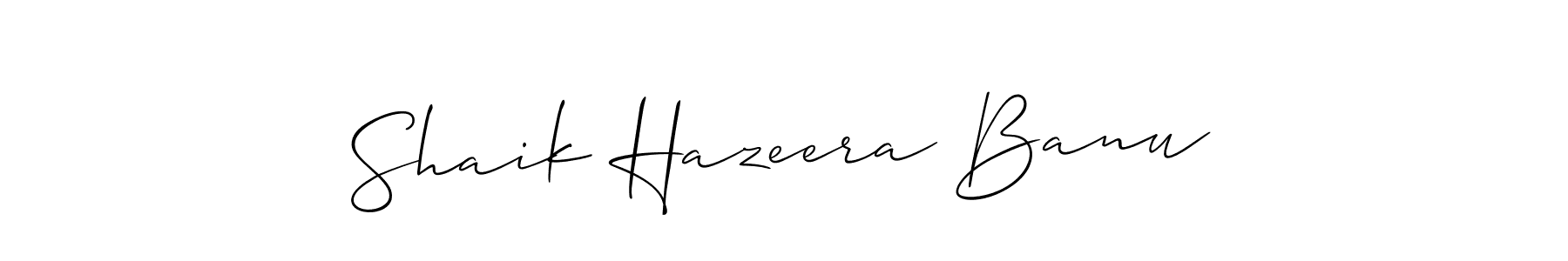 The best way (Allison_Script) to make a short signature is to pick only two or three words in your name. The name Shaik Hazeera Banu include a total of six letters. For converting this name. Shaik Hazeera Banu signature style 2 images and pictures png