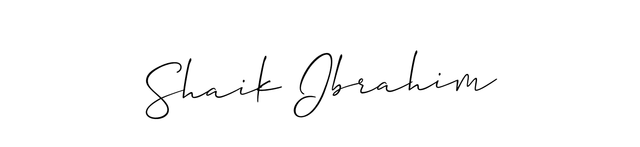 It looks lik you need a new signature style for name Shaik Ibrahim. Design unique handwritten (Allison_Script) signature with our free signature maker in just a few clicks. Shaik Ibrahim signature style 2 images and pictures png