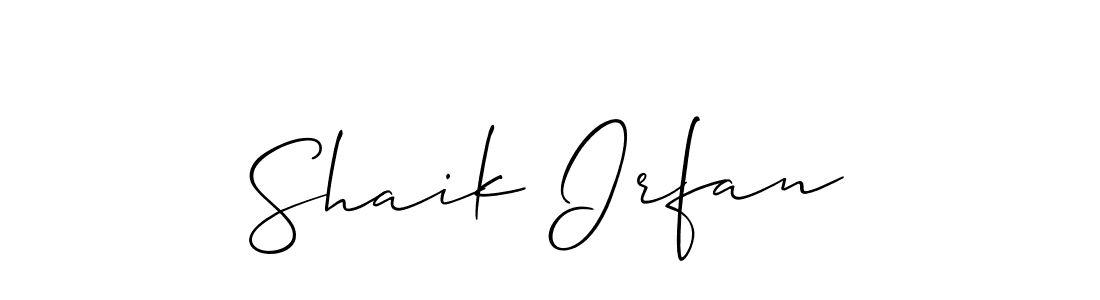 if you are searching for the best signature style for your name Shaik Irfan. so please give up your signature search. here we have designed multiple signature styles  using Allison_Script. Shaik Irfan signature style 2 images and pictures png