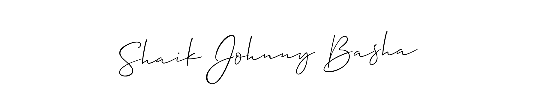 Create a beautiful signature design for name Shaik Johnny Basha. With this signature (Allison_Script) fonts, you can make a handwritten signature for free. Shaik Johnny Basha signature style 2 images and pictures png