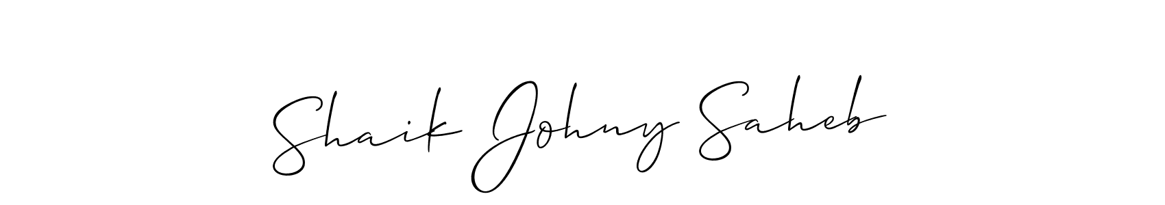 Make a beautiful signature design for name Shaik Johny Saheb. Use this online signature maker to create a handwritten signature for free. Shaik Johny Saheb signature style 2 images and pictures png