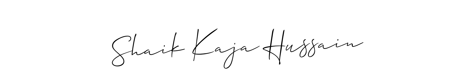 Make a beautiful signature design for name Shaik Kaja Hussain. With this signature (Allison_Script) style, you can create a handwritten signature for free. Shaik Kaja Hussain signature style 2 images and pictures png