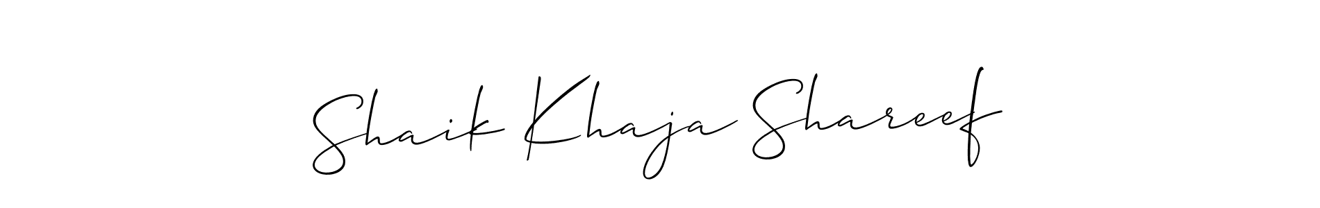 Shaik Khaja Shareef stylish signature style. Best Handwritten Sign (Allison_Script) for my name. Handwritten Signature Collection Ideas for my name Shaik Khaja Shareef. Shaik Khaja Shareef signature style 2 images and pictures png